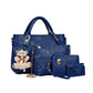 👜✨ Conjunto de 4 bolsas elegante e versátil para trabalho, viagens e uso diário