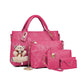 👜✨ Conjunto de 4 bolsas elegante e versátil para trabalho, viagens e uso diário