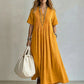 👗✨ Vestido maxi feminino com decote em V que valoriza a silhueta com elegância e conforto