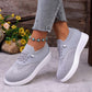 👟✨ Tênis feminino respirável slip-on confortável leve para caminhada diária