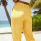 👖✨ Calça capri feminina xadrez com cintura ajustável leve e confortável para o verão