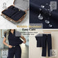 ✨👗 Conjunto feminino elegante de duas peças com calça pantalona sofisticada e confortável