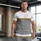 🏃‍♂️✨ Conjunto esportivo masculino respirável com blocos de cor – leve e confortável para verão