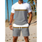 🏃‍♂️✨ Conjunto esportivo masculino respirável com blocos de cor – leve e confortável para verão