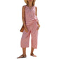 👗☀️ Conjunto feminino verão listrado 2 peças – leve, fresco e elegante