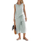 👗☀️ Conjunto feminino verão listrado 2 peças – leve, fresco e elegante