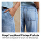 👖✨ Calça jeans feminina de perna larga cropped elegante e confortável para o dia a dia