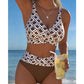 ✨👙 Biquíni feminino cintura alta estampado elegante e confortável para praia