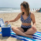 ✨👙 Biquíni feminino cintura alta estampado elegante e confortável para praia