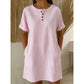 ✨👗 Vestido listrado feminino leve e elegante com bolsos para conforto diário