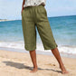 ✨👖 Calça capri feminina verão leve e respirável confortável para o dia a dia