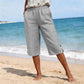 ✨👖 Calça capri feminina verão leve e respirável confortável para o dia a dia
