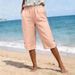 ✨👖 Calça capri feminina verão leve e respirável confortável para o dia a dia