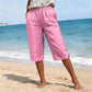 ✨👖 Calça capri feminina verão leve e respirável confortável para o dia a dia