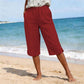 ✨👖 Calça capri feminina verão leve e respirável confortável para o dia a dia