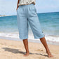 ✨👖 Calça capri feminina verão leve e respirável confortável para o dia a dia