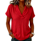 ✨👚 Blusa feminina decote em V leve e respirável confortável para o dia a dia