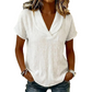 ✨👚 Blusa feminina decote em V leve e respirável confortável para o dia a dia