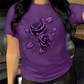 ✨👕 Camiseta feminina estampada rosas elegante confortável e estilosa para o dia a dia