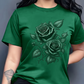 ✨👕 Camiseta feminina estampada rosas elegante confortável e estilosa para o dia a dia