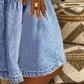 ✨👗 Vestido midi jeans feminino elegante e confortável para o verão