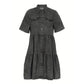 ✨👗 Vestido midi jeans feminino elegante e confortável para o verão