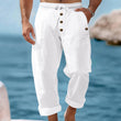 ☀️👖 Calça de linho masculina casual – leve, fresca e confortável para o verão