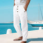 ☀️👖 Calça de linho masculina casual – leve, fresca e confortável para o verão