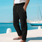 ☀️👖 Calça de linho masculina casual – leve, fresca e confortável para o verão