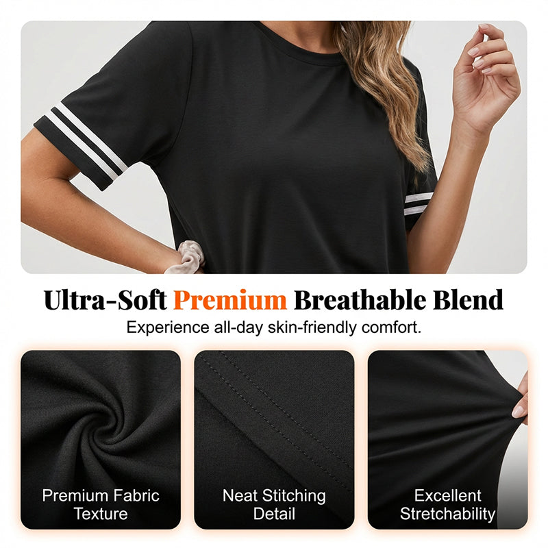 👗✨ Conjunto de moletom feminino de duas peças confortável e estiloso para uso diário