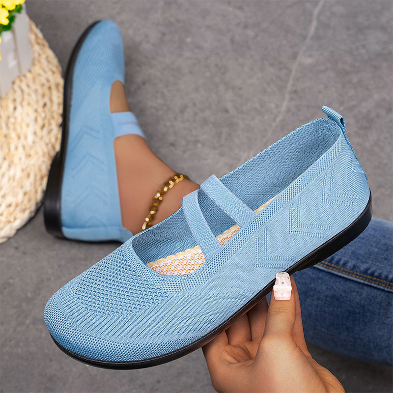 ✨👟 Sapatilha feminina Flyknit confortável leve e respirável para uso diário