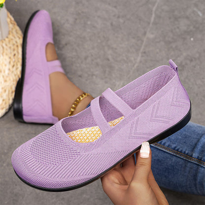 ✨👟 Sapatilha feminina Flyknit confortável leve e respirável para uso diário