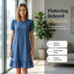 👗💙 Vestido jeans com babado feminino – conforto, estilo e elegância no dia a dia
