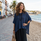 ✨🧶 Blusa feminina de tricô com mangas morcego vazadas – leve, estilosa e confortável