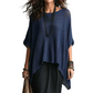 ✨🧶 Blusa feminina de tricô com mangas morcego vazadas – leve, estilosa e confortável