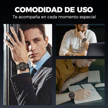 ✨⌚ Relógio masculino de quartzo à prova d’água elegante e multifuncional