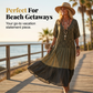 🌸✨ Vestido maxi boho feminino leve e elegante com estampa e camadas fluídas