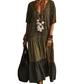 🌸✨ Vestido maxi boho feminino leve e elegante com estampa e camadas fluídas