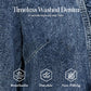 Jaqueta jeans feminina com babados e abertura na frente – Leve, feminina e versátil – chique para qualquer look 👗