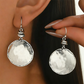 ✨ Brincos femininos vintage martelados – elegância geométrica que transforma qualquer look