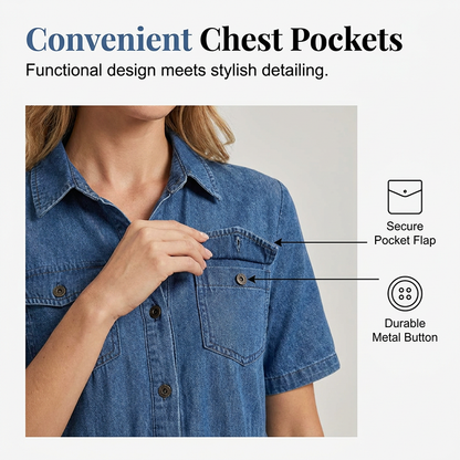 ✨👗 Vestido maxi jeans vintage feminino – elegante, confortável e versátil