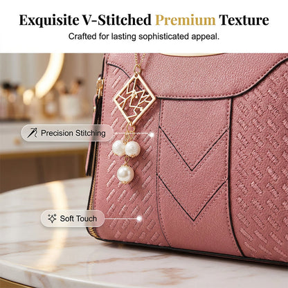 👜✨ Bolsa feminina premium com costura em V – elegante, espaçosa e versátil