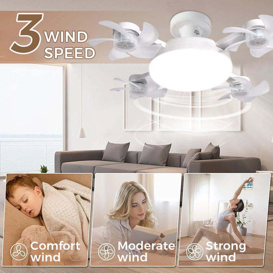 💡🌀 Ventilador de teto LED moderno com controle remoto – conforto e iluminação 2 em 1