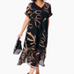 ✨👗 Vestido midi elegante com decote em V – fluido, leve e sofisticado