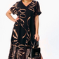 ✨👗 Vestido midi elegante com decote em V – fluido, leve e sofisticado