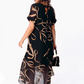 ✨👗 Vestido midi elegante com decote em V – fluido, leve e sofisticado