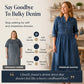 👗💙 Vestido longo jeans plus size com botões – conforto e estilo para todas as ocasiões