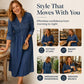 👗💙 Vestido longo jeans plus size com botões – conforto e estilo para todas as ocasiões