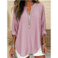 👚✨ Blusa feminina respirável com decote em V – conforto e estilo para o dia a dia