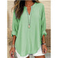 👚✨ Blusa feminina respirável com decote em V – conforto e estilo para o dia a dia